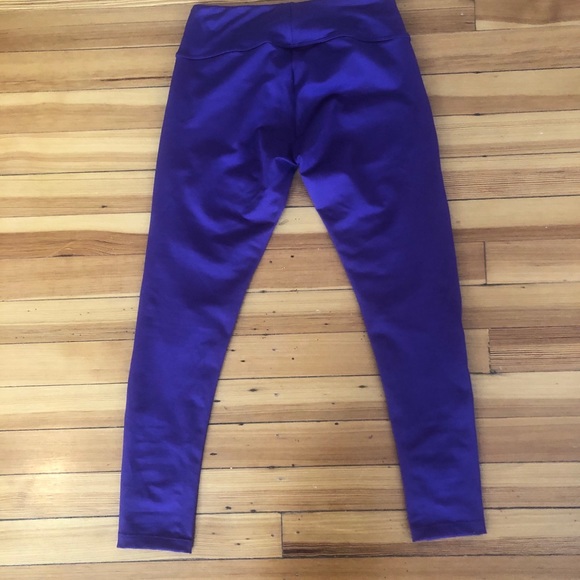 Purple full length moto leggings with mesh - Picture 3 of 3